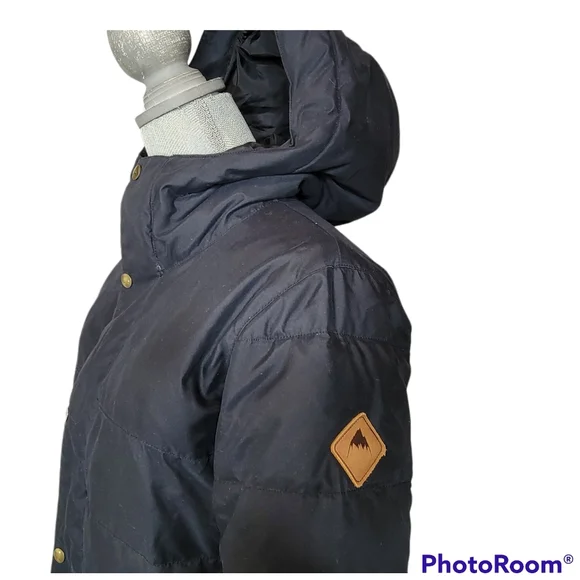 Burton Women's Quilted Black Puffer Parka Insulated Hooded Extra Small 0/2 - Picture 4 of 9